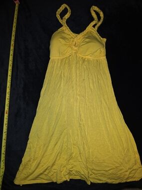 Yellow Braided Strap Summer Maxi Dress